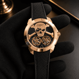 Jacob & Co Skull Double Tourbillon Automatic Watch 46mm Rose Gold