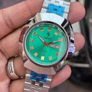 Jarvis Vintage 42MM Quartz Men's Watch with Stainless Steel Bracelet and Day Date Display