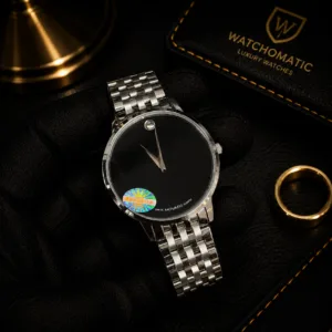 Movado Premium Slim Silver Quartz Watch for Men & Women