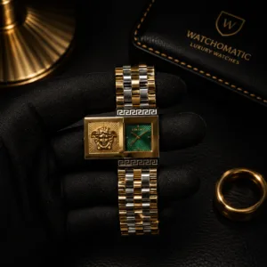 Versace Medusa Gold Square Women's Watch OG Authentic Quality