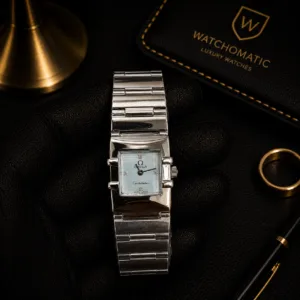 Omega Constellation Quadro Silver Stainless Steel Ladies Watch Japan Movement