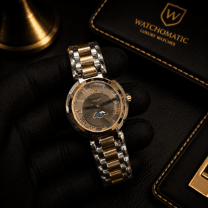 Longines Prima Luna Moonphase Rose Gold Dual Tone Stainless Steel Ladies Watch Japan Quartz
