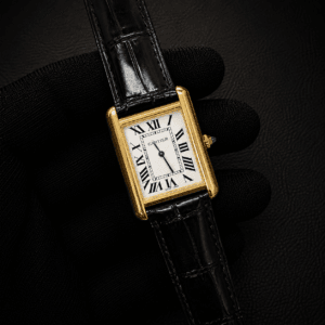 Cartier Tank Leather Strap Japan Movement Men's Watch