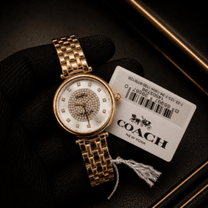 Coach Women's Rose Gold Crystal Dial Watch Original Authentic Quality