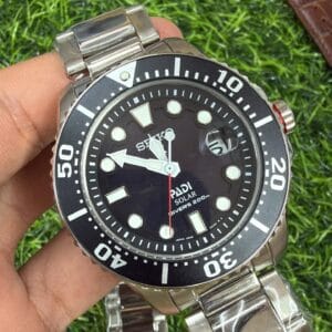 Seiko 5 Sports Solar All Steel Rechargeable Battery Japan Quality Men's Watch