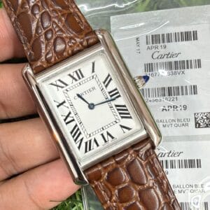 Cartier Tank Men's Leather Strap Japan Movement Watch