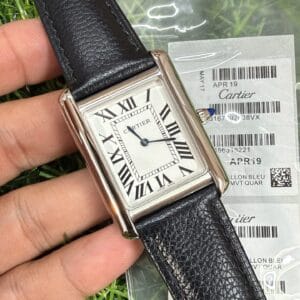 Cartier Tank Men's Leather Strap Japan Movement Watch