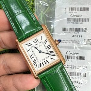 Cartier Tank Leather Strap Japan Movement Women's Watch