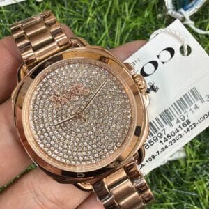 Coach Women's Rainbow Crystal Dial Rose Gold Watch Original Authentic Quality