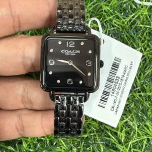 Coach Women's Square Rose Gold Watch Pink White Black Dial Original Authentic Quality