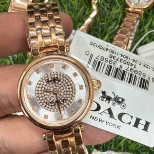 Coach Women's Rose Gold Crystal Dial Watch Original Authentic Quality
