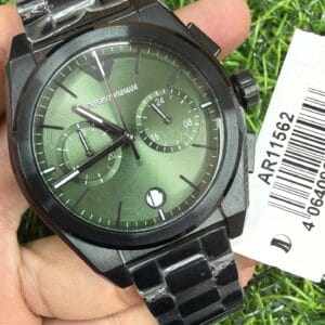 Emporio Armani Men's Green Chronograph Watch Original Authentic Quality