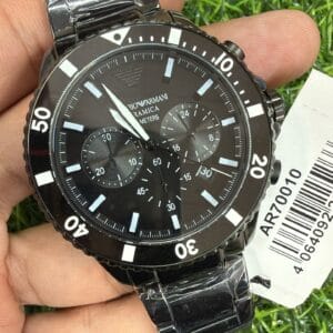 Emporio Armani Men's Ceramic Chronograph Watch Original Authentic Quality
