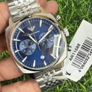 Emporio Armani Men's Stainless Steel Chronograph Watch Original Authentic Quality