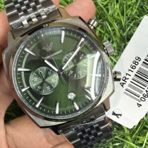 Emporio Armani Men's Stainless Steel Chronograph Watch Original Authentic Quality