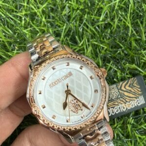 Roberto Cavalli by Franck Muller Women's Watch Original Unregistered Mother of Pearl Dial Stainless Steel