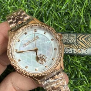 Roberto Cavalli by Franck Muller Women's Watch Original Unregistered Mother of Pearl Dial Stainless Steel