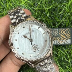 Roberto Cavalli by Franck Muller Women's Watch Original Unregistered Mother of Pearl Dial Stainless Steel