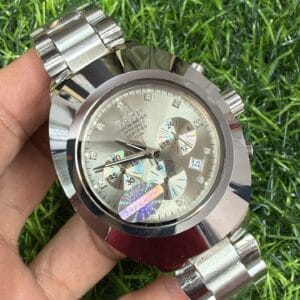RADO DiaStar Chronograph Sapphire Glass Pure Japan Machine Silver Men's Watch