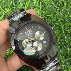 RADO DiaStar Chronograph Black Gold Premium Japan Machine Sapphire Glass Stainless Steel Men's Watch