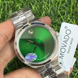 Movado Slim Japan Quartz Premium Sapphire Glass Silver Watch for Men with Stainless Steel Bracelet