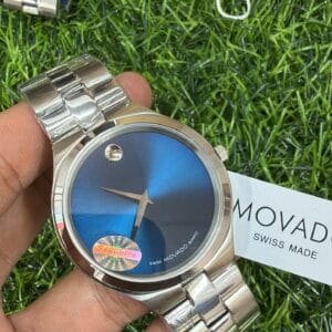 Movado Slim Japan Quartz Premium Sapphire Glass Silver Watch for Men with Stainless Steel Bracelet