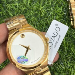 Movado Premium Slim Sapphire Glass Gold Rose Gold Watch for Men with Japan Quartz Movement and Stainless Steel Bracelet