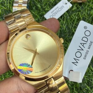 Movado Premium Slim Sapphire Glass Gold Rose Gold Watch for Men with Japan Quartz Movement and Stainless Steel Bracelet