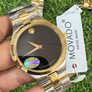Movado Premium Slim Sapphire Glass Gold Rose Gold Watch for Men with Japan Quartz Movement and Stainless Steel Bracelet