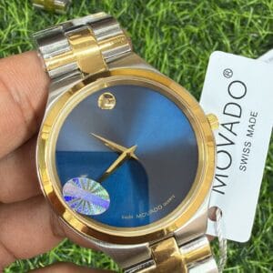 Movado Premium Slim Sapphire Glass Gold Rose Gold Watch for Men with Japan Quartz Movement and Stainless Steel Bracelet