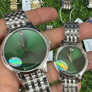 Movado Premium Slim Silver Quartz Watch for Men and Women with Japan Quartz Movement and Stainless Steel Bracelet