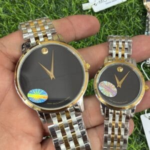 Movado Premium Slim Dual Tone Quartz Watch for Men and Women with Japan Quartz Movement and Stainless Steel Bracelet