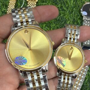 Movado Premium Slim Dual Tone Quartz Watch for Men and Women with Japan Quartz Movement and Stainless Steel Bracelet