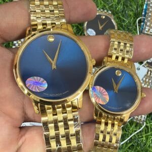 Movado Premium Slim Dual Tone Quartz Watch for Men and Women with Japan Quartz Movement and Stainless Steel Bracelet