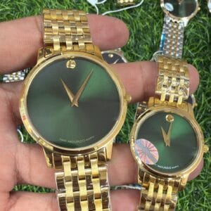 Movado Premium Slim Dual Tone Quartz Watch for Men and Women with Japan Quartz Movement and Stainless Steel Bracelet