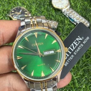 Citizen OG Authentic Quality Quartz Day Date Men's Watch with Sapphire Glass and Stainless Steel Bracelet