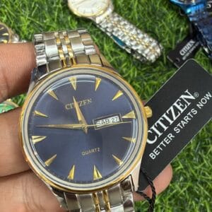 Citizen OG Authentic Quality Quartz Day Date Men's Watch with Sapphire Glass and Stainless Steel Bracelet