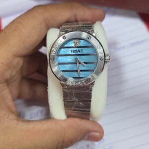 Versace Silver Dial Women's Watch OG Authentic Quality Stainless Steel Luxury Watch