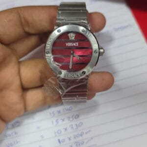 Versace Silver Dial Women's Watch OG Authentic Quality Stainless Steel Luxury Watch