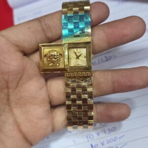 Versace Medusa Gold Women's Watch OG Authentic Quality Square Dial Stainless Steel Luxury Watch