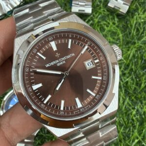 Vacheron Constantin Overseas Japan Automatic Premium Sapphire Glass Stainless Steel Watch for Men Blue Brown Dial