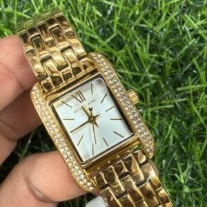 Michael Kors OG Authentic Women's Diamond Bezel Gold Watch Japan Movement Luxury Stainless Steel Watch