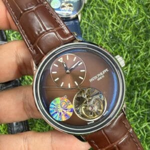 Patek Philippe Tourbillon Complication Automatic Silver Luxury Watch