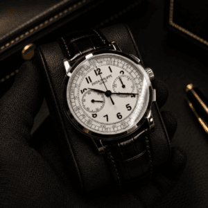 Shop Patek Philippe Complications Chronograph Ref. 5170G-001 with manual-wind movement, CH 29-535 PS design, chronograph dial and premium Swiss ETA quality.