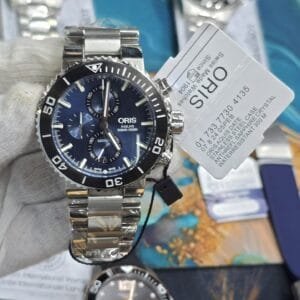 Oris Aquis Depth Gauge Chronograph Quartz Watch with Sapphire Glass