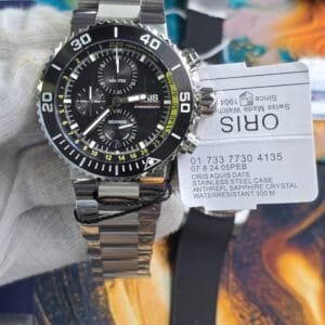 Oris Aquis Depth Gauge Chronograph Quartz Watch with Sapphire Glass