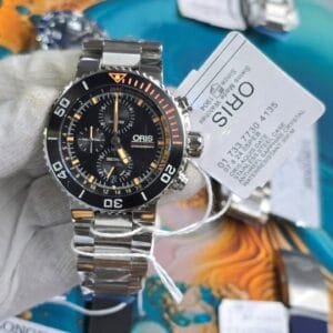 Oris Aquis Depth Gauge Chronograph Quartz Watch with Sapphire Glass