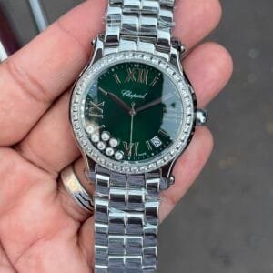 Chopard Happy Sport Women's Swiss Quartz Diamond Bezel Watch