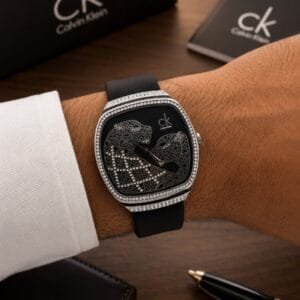 Calvin Klein Premium Quality Diamond Black Dial Watch