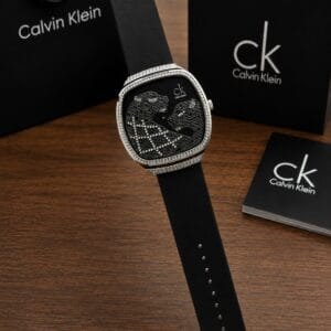 Calvin Klein Premium Quality Diamond Black Dial Watch